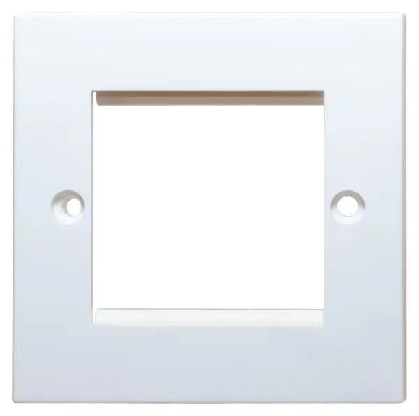 TUK 1 Gang Euro Faceplate for 2 Modules, White