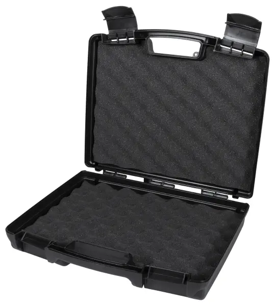 Polypropylene Briefcase Storage Case with Foam Insert - Black With 84mm x 337mm x 290mm