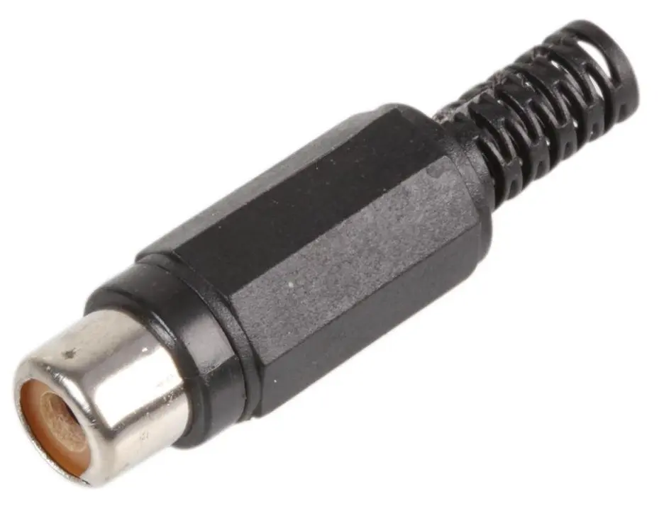 PRO SIGNAL Black Inline Phono Sockets, Pack of 10