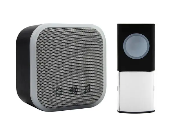 Uni-Com Φορητό Ασύρματο Κουδούνι Πόρτας, Μαύρο, Εύρος 150m