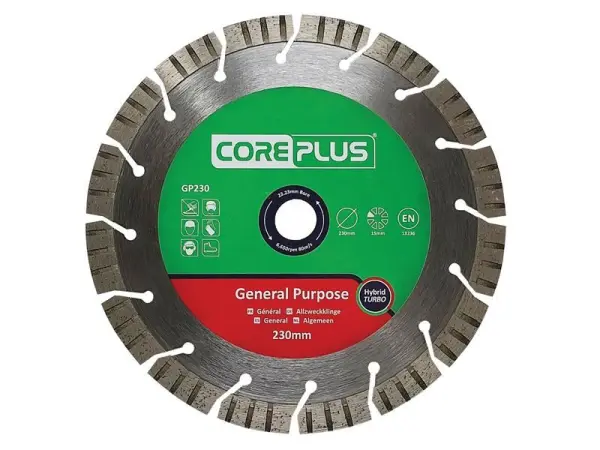 CorePlus GP230 Turbo Diamond Blade, 230mm, General-Purpose