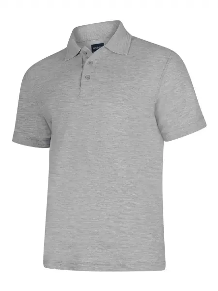 Uneek Unisex Deluxe Polo Shirt - 50% Poly/Cotton - Heather Grey - 4XL