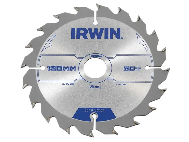 IRWIN Lama per Sega Circolare da Costruzione 130mm x 20T ATB