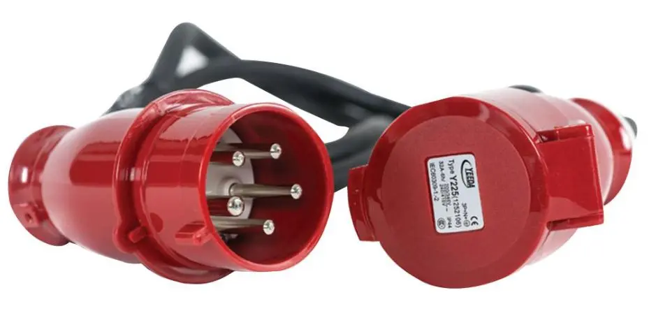 JETHEAT 30kW 63A 산업용 히터 전원 케이블, 2미터, 3상