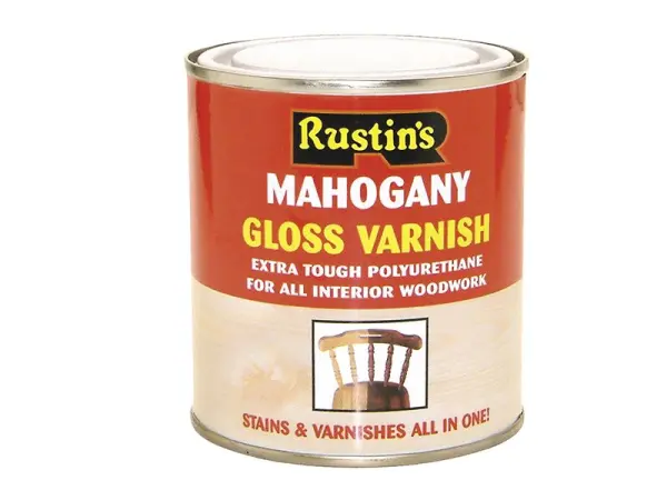 Rustins - Varnis & Pewarna Poliuretana Gloss Oak Gelap 250ml