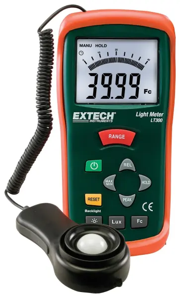 Extech LT Series Light Meter, 400,000lx, 560g