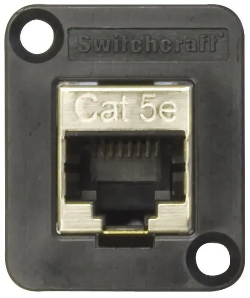 SWITCHCRAFT/CONXALL מתאם RJ45 Cat5E מגן ללוח