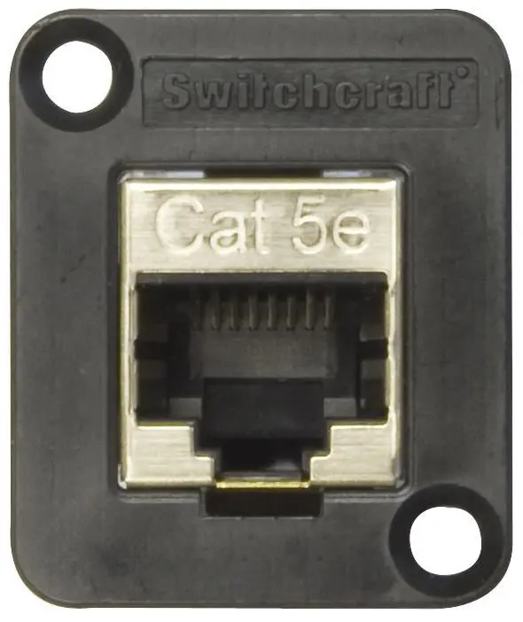 SWITCHCRAFT/CONXALL RJ45 Cat5E Shielded Panel Adaptor