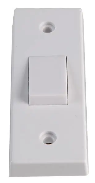 VOLEX 1-Gang 1-Way vypínač do lišty, bílý