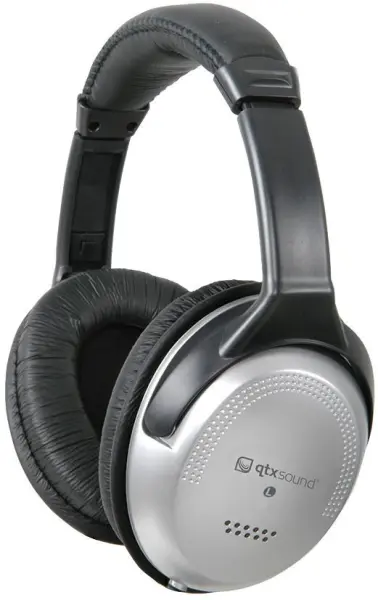AV:LINK Stereo Headphones with In-line Volume Control, Silver