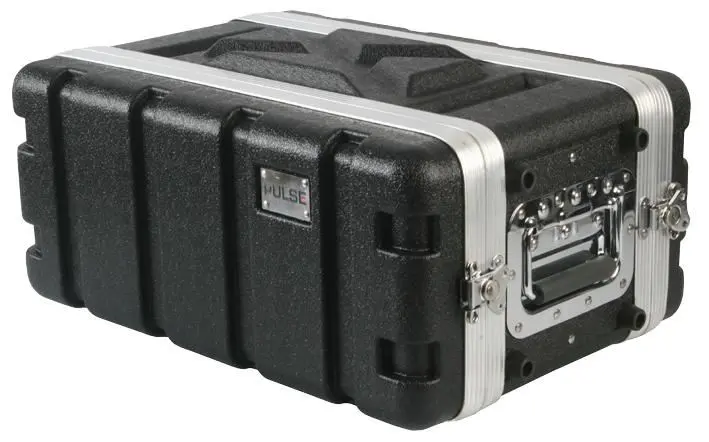 PULSE 19-inch Rack ABS Flight Case - 4U Kort (Zwart)