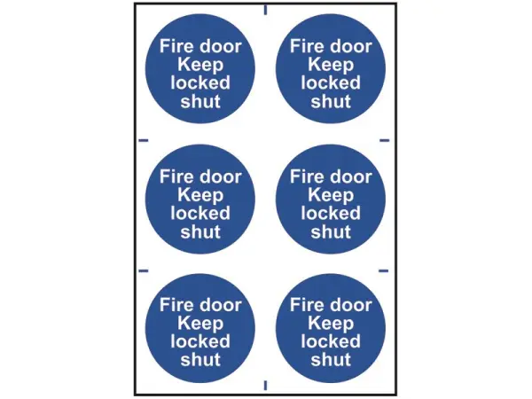 Scan - Papan Tanda Pintu Kebakaran 'Kunci Selalu' - 6 Keping PVC 100 x 100mm