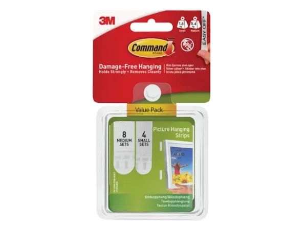 Command Small & Medium Picture Hanging Strips, Pack of 12
