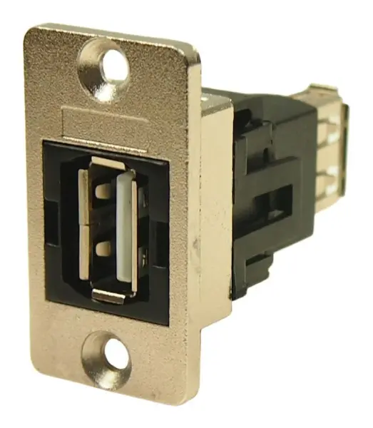 CLIFF Adaptador Feedthrough USB 2.0 Tipo A para A, Níquel, 42mm