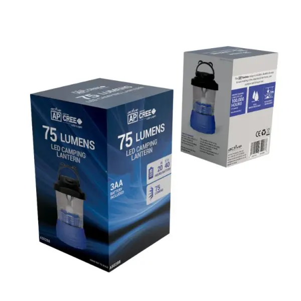 AP Torches 75 Lumens CREE LED Camping Lantern, 250 mm