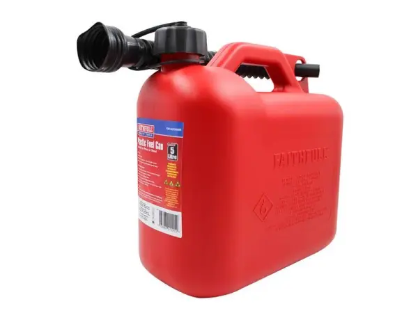 Faithfull Kunststoff-Kanister 5 Liter Rot für Kraftstoff