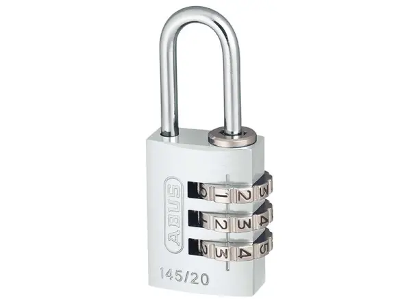 ABUS 알루미늄 다이얼 암호 자물쇠 145/20, 20mm, 실버