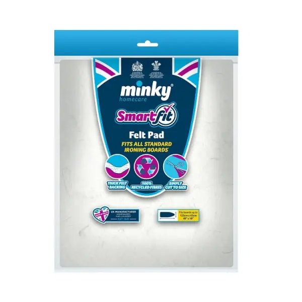 Minky - Προστατευτικό Γιρός Σιδερώματος Smart Fit από Τσόχα, 125 x 45cm