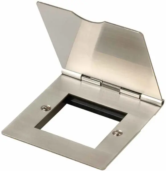 CLICK 1 Gang Twin Aperture Floor Socket Plate, 86x93mm