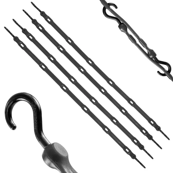 The Perfect Bungee Cuerdas elásticas ajustables AS36BK4PK-BXST, negro, 91cm, 4u