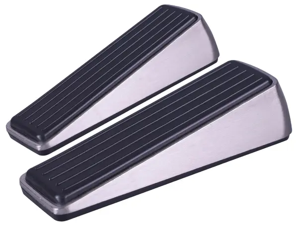 St Helens Non-Slip Chrome Door Stops, Pack of 2