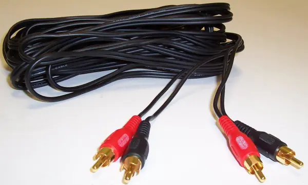 PRO SIGNAL - 2x Kabel Phono (RCA) Male ke 2x Phono Male, 10m Hitam
