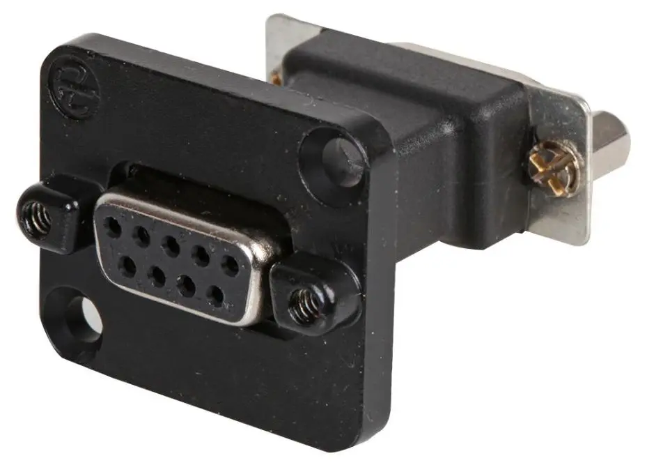 NEUTRIK - Προσαρμογέας Panel Mount 9 Pin D-Sub Socket σε Socket, Μαύρος