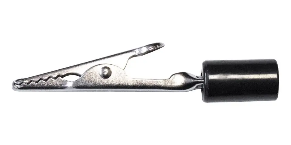Mueller Electric BU-60 Alligator Clip, 10A, Black Acetate Handle, 58mm