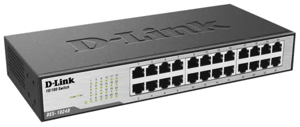 D-Link 24-Port Fast Ethernet Unmanaged Desktop Switch