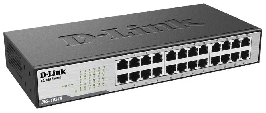 D-Link 24-Port Fast Ethernet Unmanaged Desktop Switch