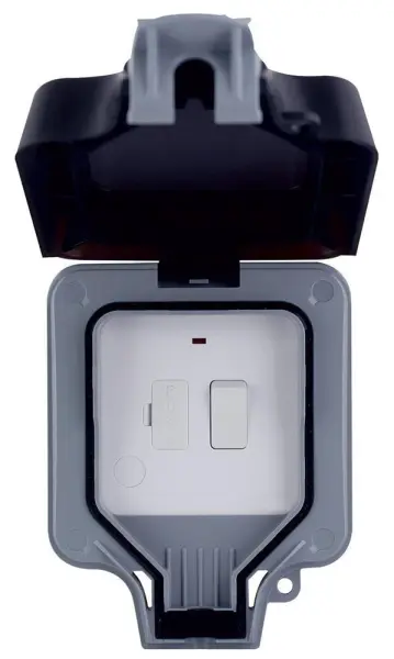 BG ELECTRICAL Μονάδα Σύνδεσης με Αναπτήρα και Διακόπτη 13A για Εξωτερικούς Χώρυ