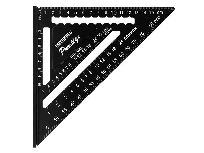 Faithfull - Prestige Segi Tiga Pantas Bumbung Aluminium Hitam 180mm (Metrik)