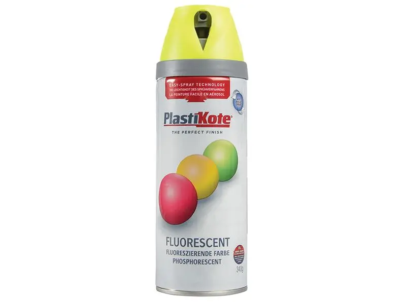 PlastiKote Twist & Spray Jaune fluorescent 400ml
