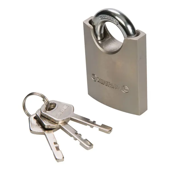Silverline Chrome-Plated Shrouded Padlock, 50mm