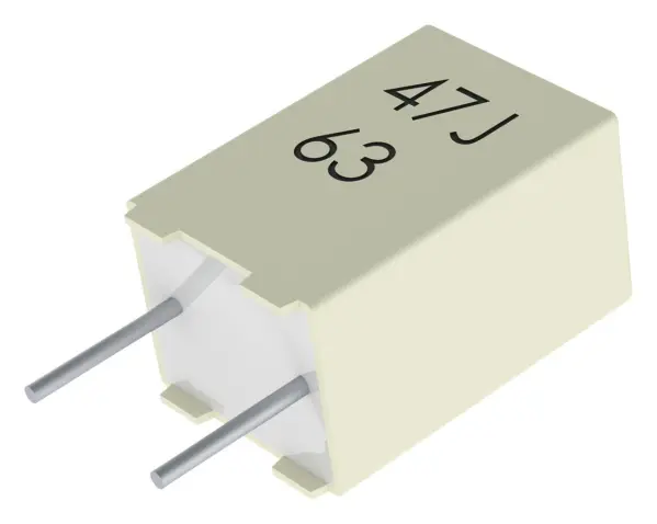 KEMET R82 Series Metallized PET Capacitor, 4.7µF, 30V, Radial, 5mm Lead Spacing