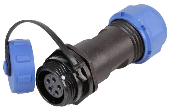 PRO ELEC 5-Pole SP13 Series Inline Socket, IP68, 5-8mm Cable