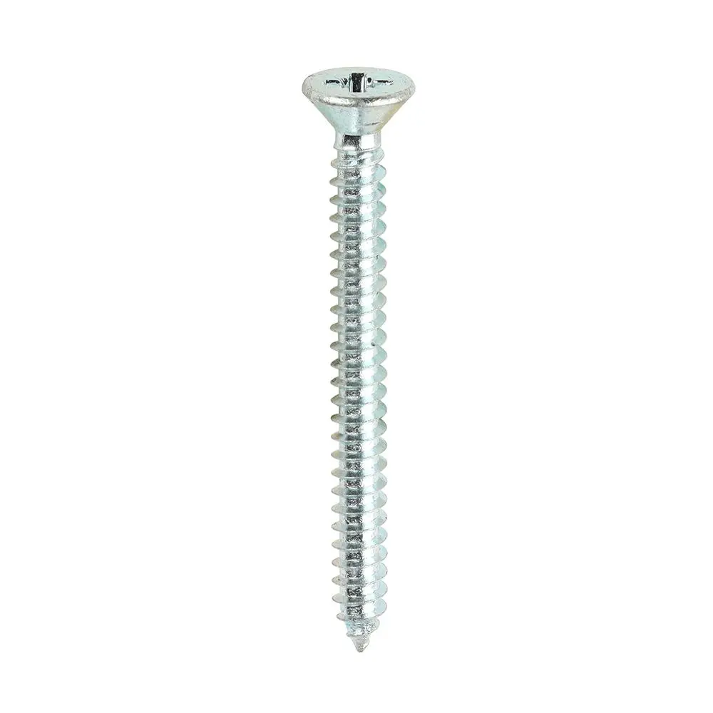 Timco PZ Countersunk Self-Tapping Screws, Zinc, Size 8 x 1¾ in (200 pcs)