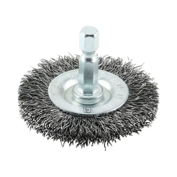 Timco Crimped Steel Wire Drill Wheel Brush, 50mm