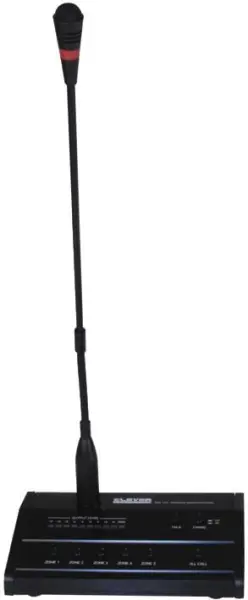 Clever Acoustics 5-Zone Paging Microphone with Input Priority