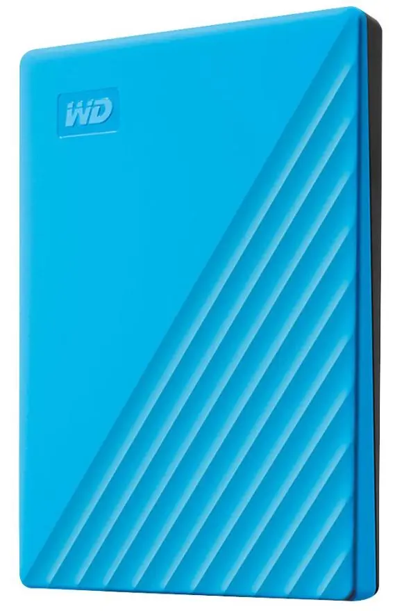 WD My Passport 휴대용 하드 드라이브 2TB, USB 3.0, 블루