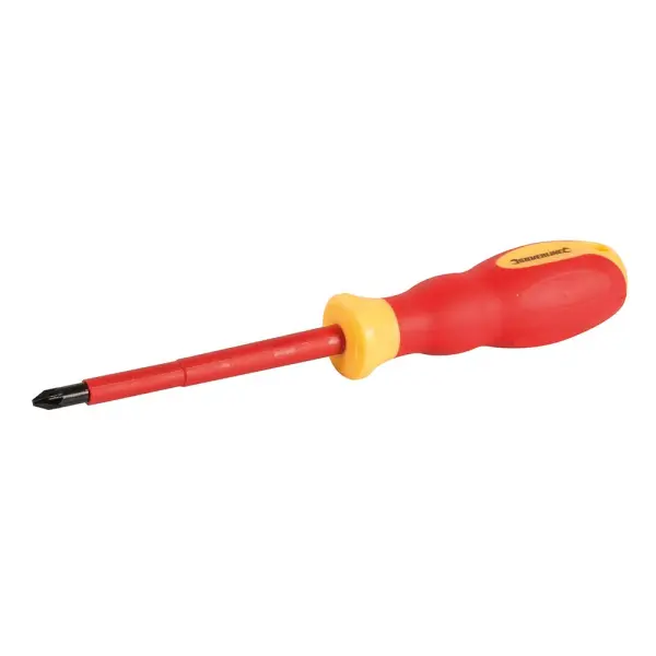 Silverline VDE Soft-Grip Insulated Screwdriver, PZ2 x 100mm