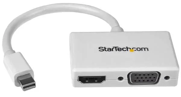 STARTECH - Penukar Mini DisplayPort ke HDMI atau VGA 2-in-1 - Putih