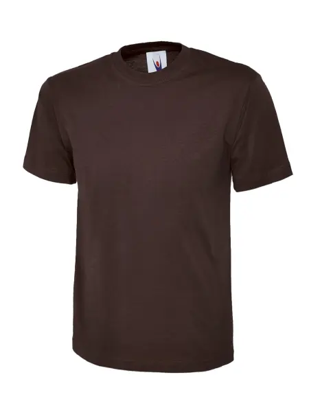 Uneek Unisex Classic T-Shirt, Reactive Dyed Brown, 5XL