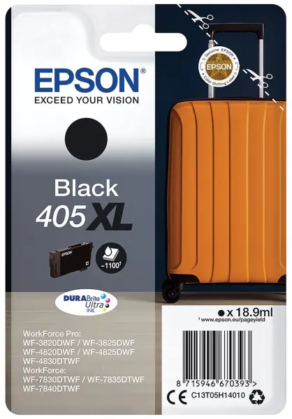 Epson 405XL High Capacity Original Ink Cartridge, Black