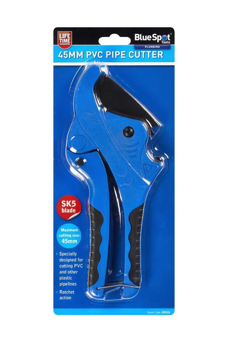 Blue Spot 45mm PVC Pipe Cutter with SK5 Blade