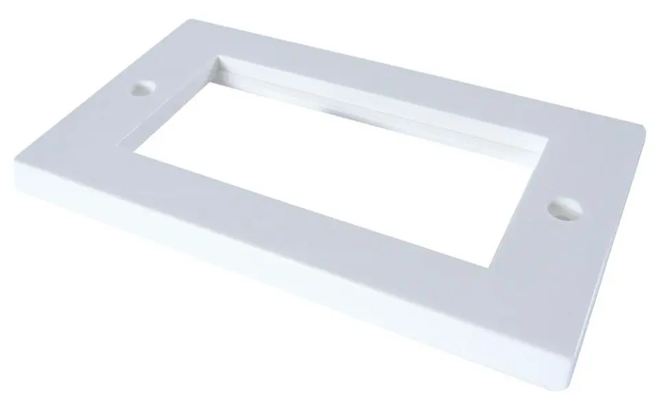 Connekt Gear Placa Frontal de Borda Plana, 2 Gang, 4 Módulos AV