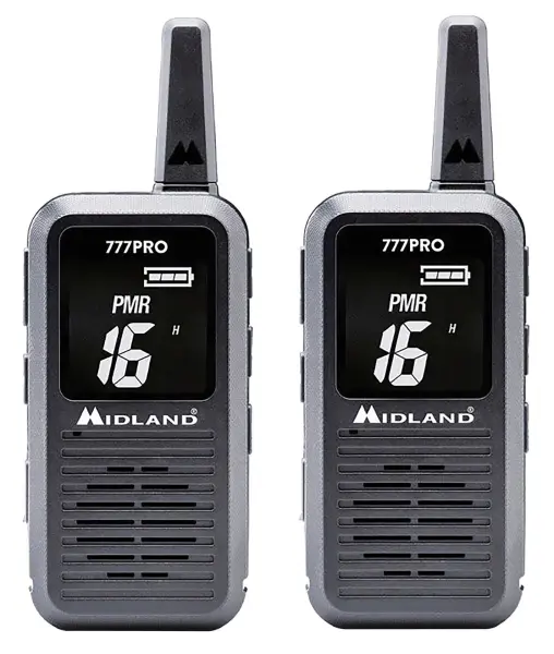 MIDLAND 777Pro PMR446 Twin Pack Walkie Talkies