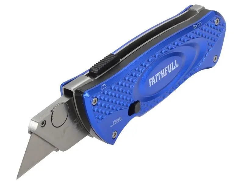 Faithfull Retractable Pocket Knife with Blade Storage