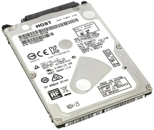 HITACHI Repasovaný 2,5'' 500GB pevný disk SATA III, 7200 ot./min