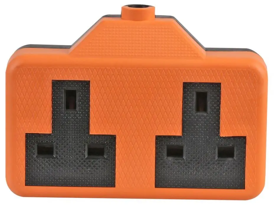 PRO ELEC - Multiprise caoutchoutée 2 prises, 13A, Orange